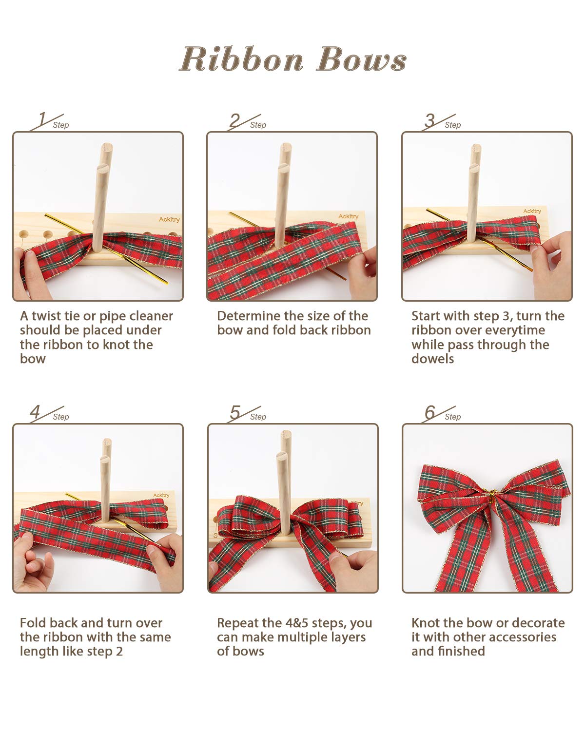 Bow Maker Wooden Wreath Bowing Making Tool Party DIY Multi